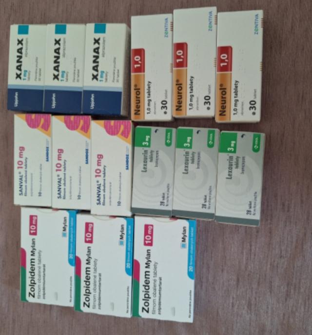 oxykodon Tramadol, Diazepam, Zolpidem, Temazepam,
