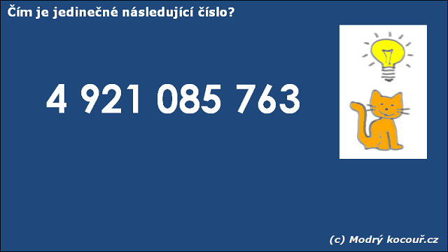Kv�zou� 21: ��m je jedine�n� n�sleduj�c� ��slo?