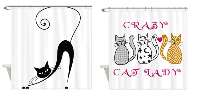 Koi koupelnov zvsy / Cat shower curtains